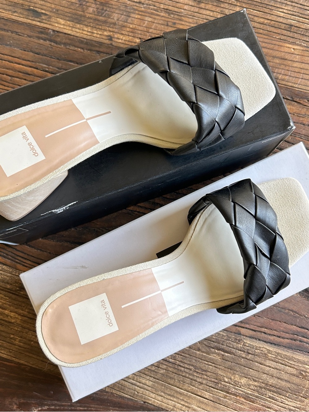 Dolce Vita | Moly Black Stella Braided Slide Sandals size 10 - Picture 2 of 6